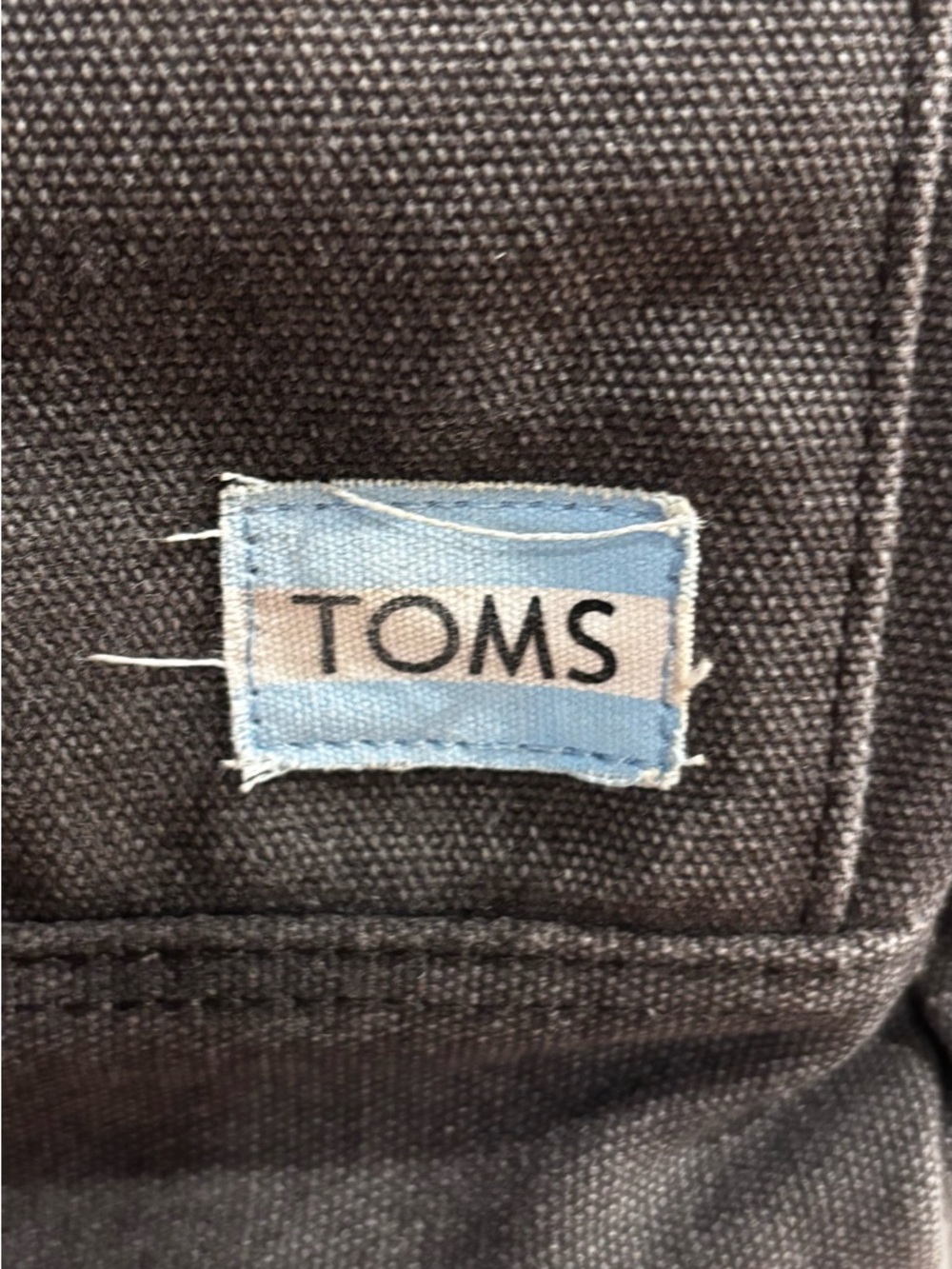 TOMS Canvas Backpack Gray Laptop Travel Casual Flap Snap Closure Unisex - Picture 2 of 11